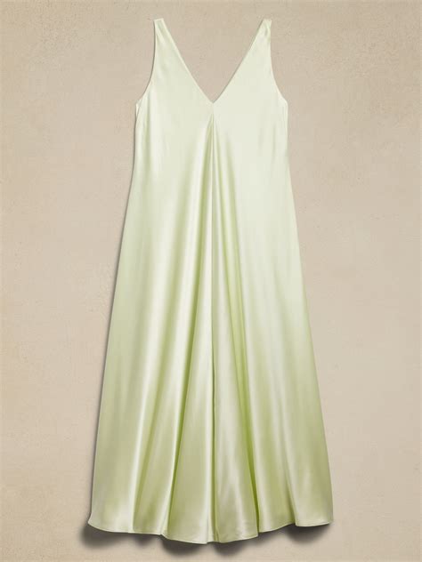 Serenade Silk Midi Dress Banana Republic