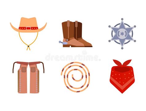 Vintage Rodeo Elements Set Stock Illustrations 215 Vintage Rodeo