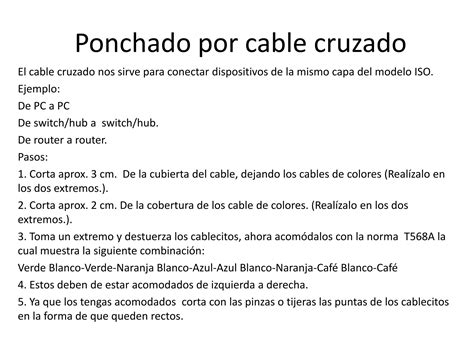 Ponchado Por Cable Cruzado PPT