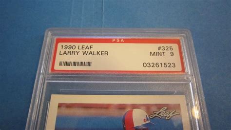 Leaf Larry Walker Rookie Card Graded Psa Mint Hof Rc