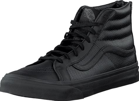 Osta Vans Sk Hi Slim Zip Perf Leather Black Black Mustat Keng T