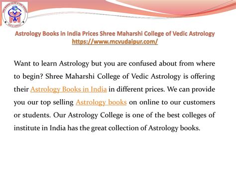 Ppt Astrology Books In India Prices Shree Maharshi College Of Vedic