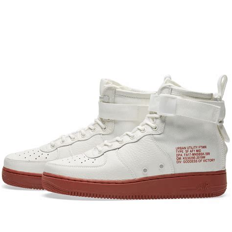 Nike Sf Air Force 1 Utility Mid Ivory And Mars Stone End