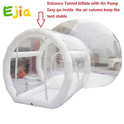 Tente Gonflable Transparente De Maison Bulles Avec Tunnel Stable Pour