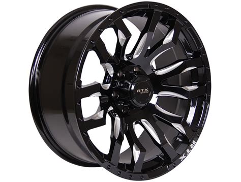 Rtx Off Road Milled Gloss Black Patton Wheel Realtruck