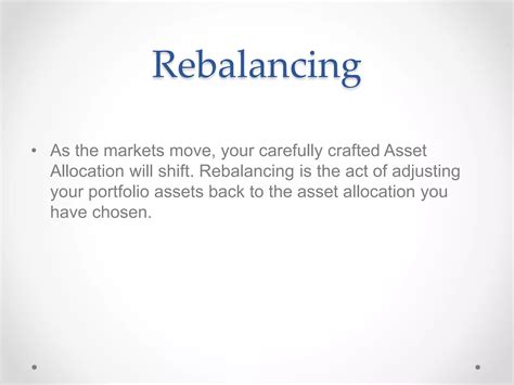 Rebalancing Ppt