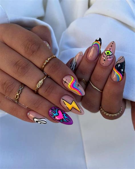 30 Funky Nail Designs To Inspire You Unghie Idee Unghie Idee Per Unghie