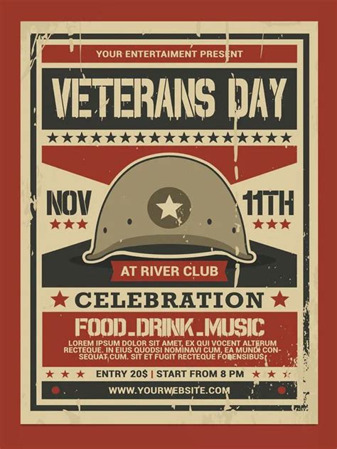 Veterans Day Flyer Template PSD | Veterans day, Veteran, Flyer template