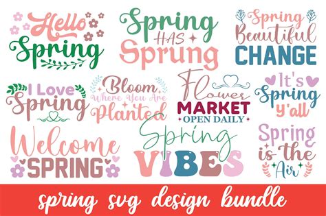 Spring Svg Design Bundle Graphic By Riya Design Shop Creative Fabrica