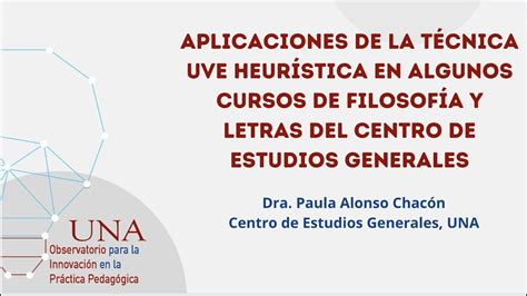 Aplicaciones De La T Cnica Uve Heur Stica En Algunos Cursos De