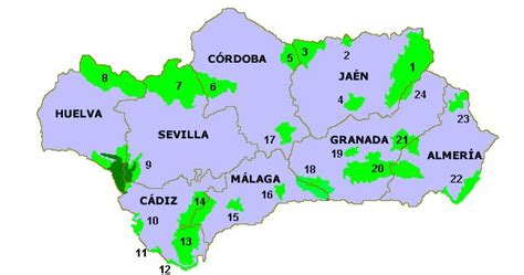 Prevenci N De Riesgos En Andalucia Anastasio Mapa De Los Parques