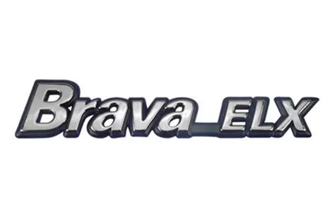 Emblema Brava Elx Cromado Fundo Azul Brava Elx 2000 2001 Parcelamento