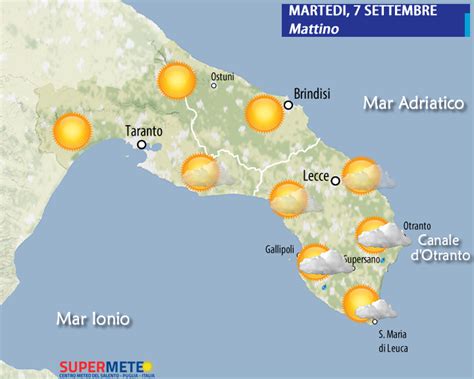 Il tempo oggi martedì 7 settembre Mesagnesera it