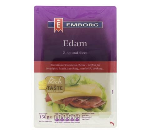 Emborg Edam Cheese Slices 150g Buy Online At Best Prices