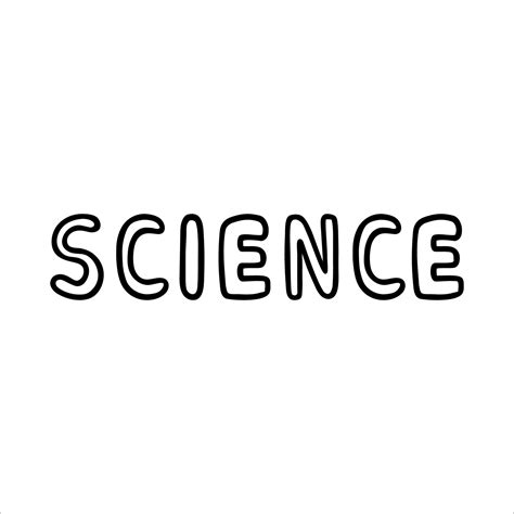 Word Science doodle icon 22063231 Vector Art at Vecteezy