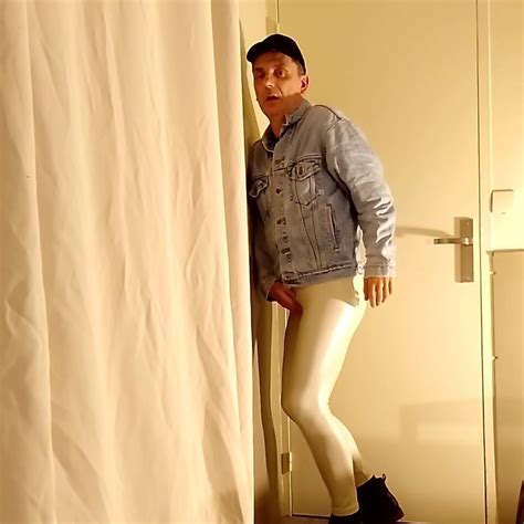 Cock Stroking And Arousing Through White Vinyl Leggings Nude Pics XHamster