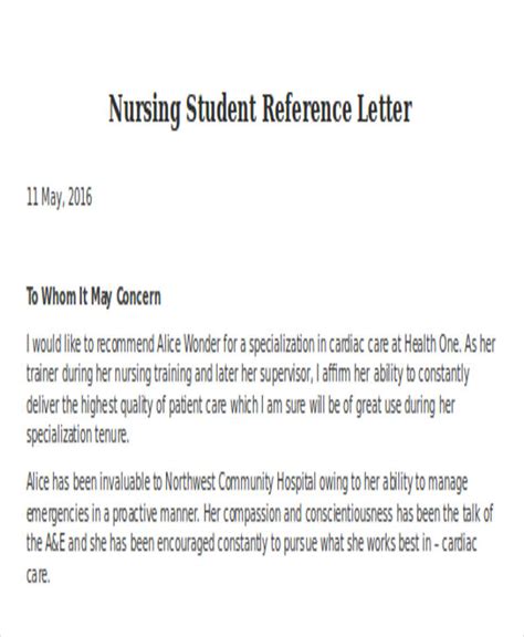 Sample Letter Of Recommendation For Nurse Practitioner From