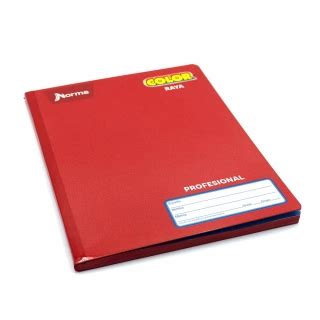 Cuaderno Cosido Profesional Raya Norma Color Rojo Hojas