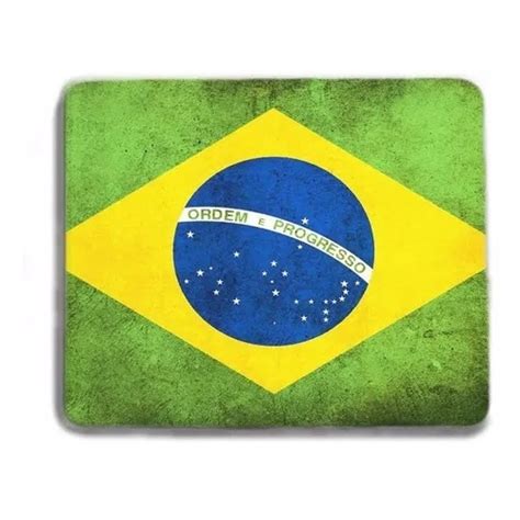 Mouse Pad Bandeira Brasil Neoprene Exbom Shopee Brasil