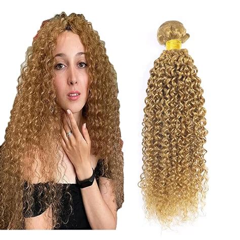 Amazon Human Hair Bundles Blonde Kinky Curly Human Hair