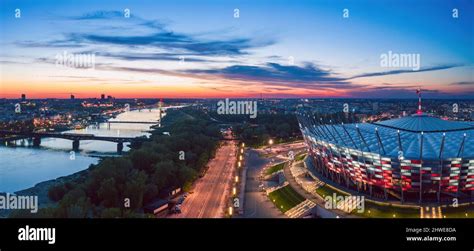 Warsaw Poland May Aerial View On Stadion Pge Narodowy Home