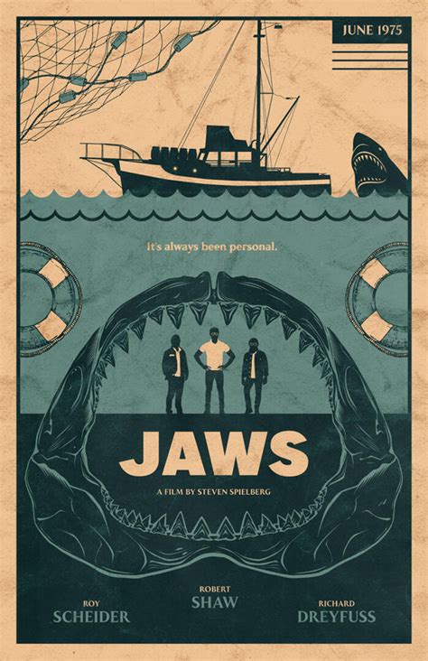 Jaws Movie Poster By Sam Dunn Vice Press