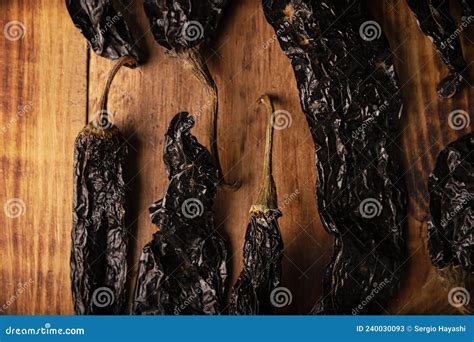 Chile Pasilla closeup stock image. Image of dehydrated - 240030093