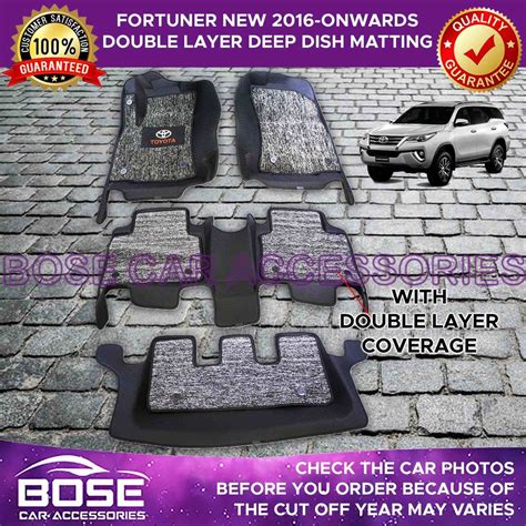 D Deep Dish Matting Toyota Fortuner Double Layer Floor