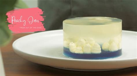 Blue Sky Jelly Cake Peachyoven Cake Recipe Youtube