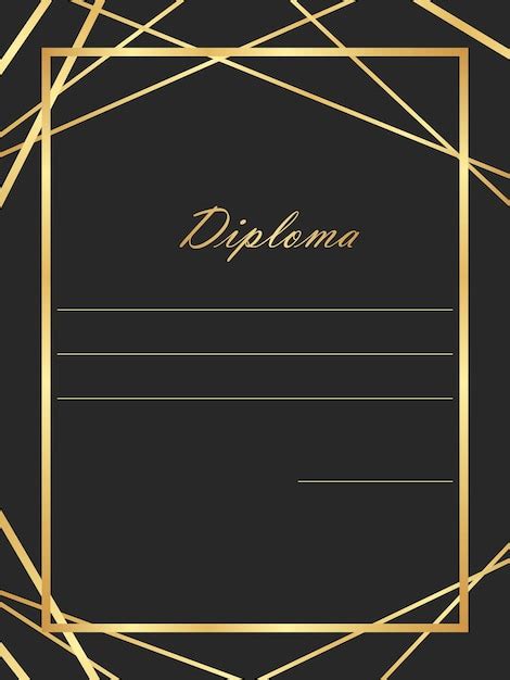 Premium Vector Luxury Gold Line Frame Diploma Certificate Background