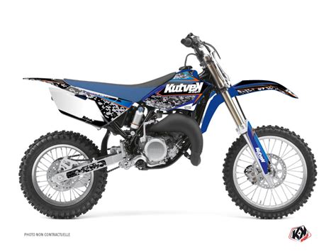 Yamaha Yz Dirt Bike Predator Graphic Kit Black Blue Kutvek Kit Graphik