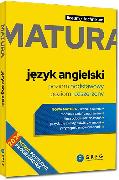 Matura J Zyk Angielski Materia Y Do Ksi Ki Wydawnictwo Greg