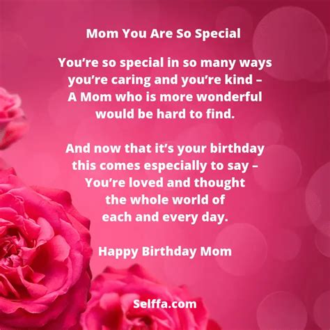 Happy Birthday Poems For Mom From Son