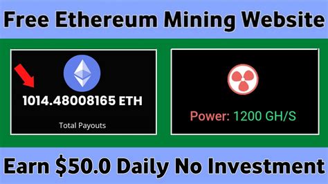 New Free Ethereum Mining Site Earn In Eth Per Week No