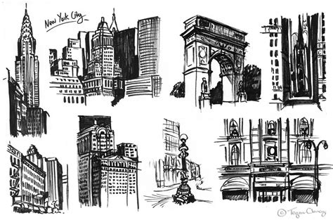 City Sketch Easy at PaintingValley.com | Explore collection of City Sketch Easy