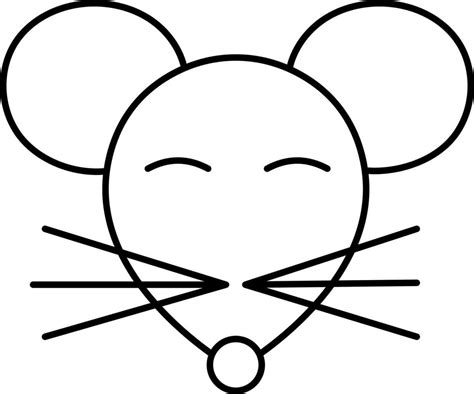 Cute Rat Cartoon Character Outline Icon. 24143766 Vector Art at Vecteezy