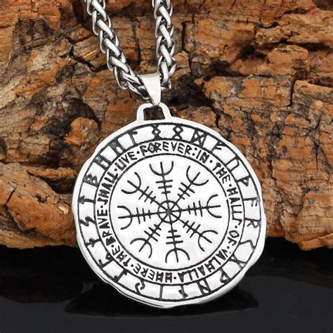 Vikings Helm Of Awe Stainless Steel Pendant And Necklace Ancient