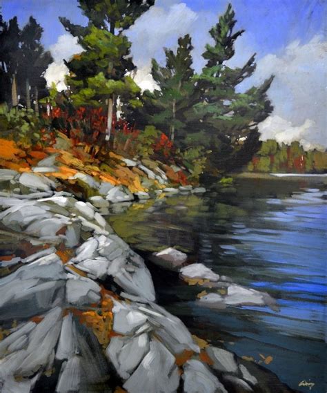 Grahams Island With Sumac By Philip Craig Oil On Canvas Painting