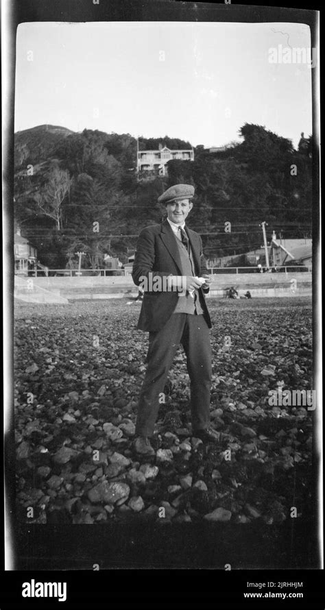 Man At Beach S To S By Roland Searle Stock Photo Alamy