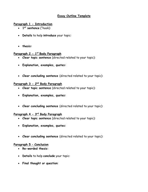 Sample Literary Analysis Essay Outline Download Printable Pdf Templateroller