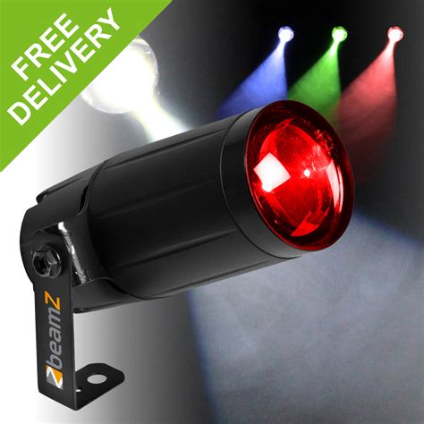 Pin Spot Lighting W Rgbw Led Dj Disco Colour Mirror Ball Light Beamz