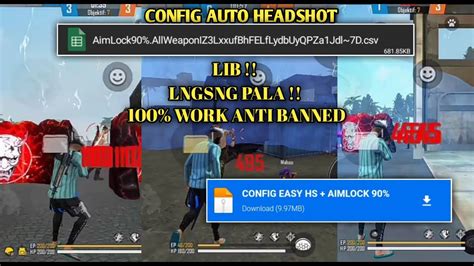 Pelicin Layar Langsung Hs Config Auto Headshot Ff Anti Banned