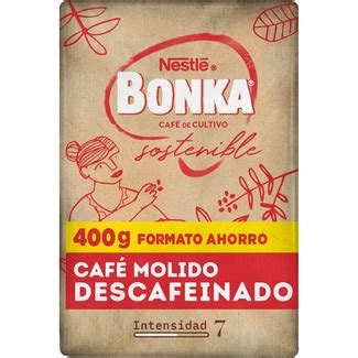 Café descafeinado molido intensidad 7 paquete 400 g BONKA