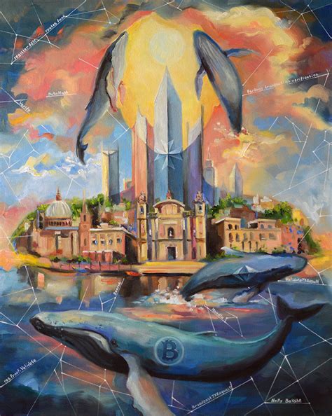 Blockchain Island M 2 8 Fine Crypto Art Gallery By Nelly Baksht