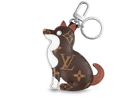 Louis Vuitton Dog Bag Charm and Key Holder Monogram Brown in Calf ...