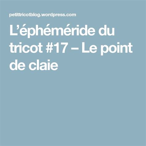 L Ph M Ride Du Tricot Le Point De Claie Ios Messenger