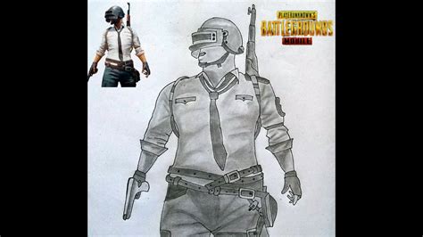 How To Draw Pubg Character Pubg Man From Pubg Game Easy Step By