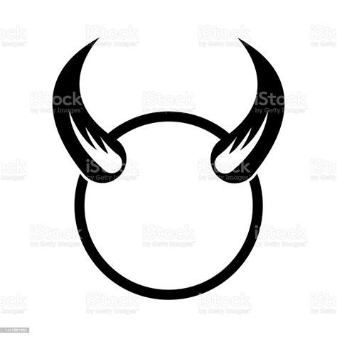 Devil Horn Vector Icon Logo Design Illustration Template Stock