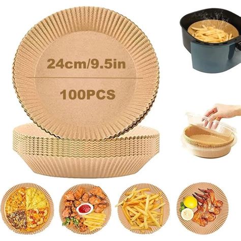 Papier De Cuisson Pour Friteuse Air 24 Cm Xxl Airfryer Papier Parchemin