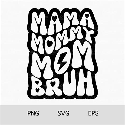 Mama Mommy Mom Bruh Svg Lightning Bolt Svg Mama Svg Mothers Etsy In